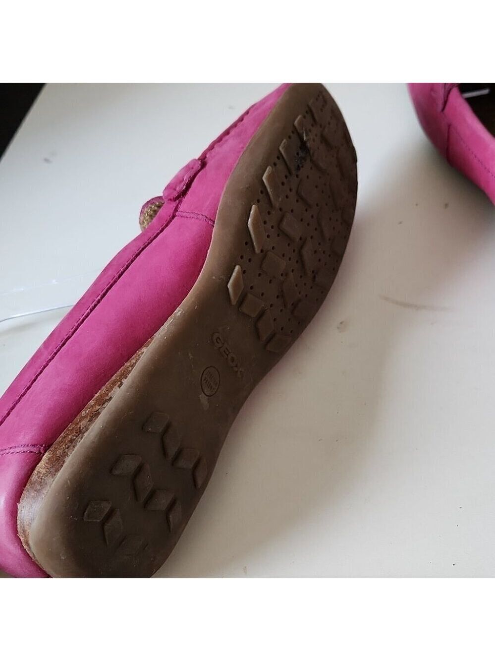 GEOX | Respira Fuchsia Pink Suede Loafers Sz 37 - Picture 7 of 7